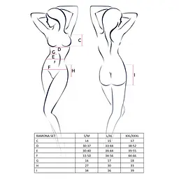 Комплект білизни Passion RAMONA SET XXL/XXXL, black, ліф, стрінги, широкий пояс з воланом - мініатюра 5