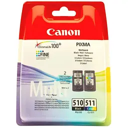 Комплект картриджів Canon PG-510 + CL-511, 9 мл + 9 мл (2970B010)