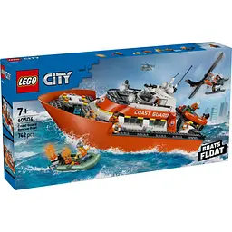 Конструктор LEGO City Рятувальний катер і гелікоптер берегової охорони 742 деталі (60504)