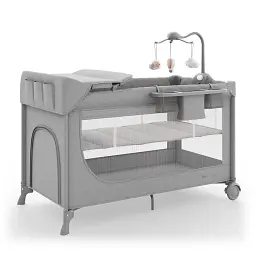 Ліжко-манеж з пеленатором Kinderkraft Leody Up Grey (KCLEODUPGRY00AC) 