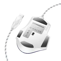 Ігрова миша Hoco GM31 Overlord LuXiaominous GaXiaoming Wired Mouse White Blue - мініатюра 3