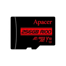 Карта пам'яті Apacer 256GB microSDXC class 10 UHS-I V10 A1 (AP256GMCSX10UB-R) - мініатюра 2