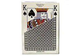 Карти гральні Piatnik 100% Plastic Poker Economy single deck (red) (PT-136214) - мініатюра 2