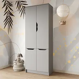 Шафа розпашна MebelStar 4Д Лілу 80x40x210 см Сіра мишка (MBS-1414)