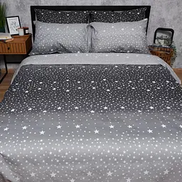 Постільний набір Moon&Star (простирадло 150х220 см + 2 наволочки 50х70 см) Бязь Gold Люкс Night Sky - мініатюра 2