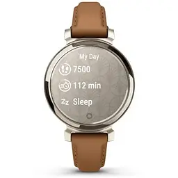 Смарт-годинник Garmin Lily 2 Classic кремове золото з коричневим шкіряним ремінцем