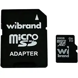 Карта пам'яті Wibrand 256GB microSD class 10 UHS-I U3 (WICDHU3/256GB-A)