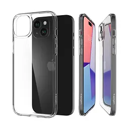 Чехол Spigen Air Skin Hybrid для iPhone 15 Plus Crystal Clear (ACS06645) + защитное стекло - мініатюра 2