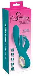 Вібратор-кролик Sweet Smile Rabbit Vibrator, 25 см (бірюзовий) - мініатюра 7