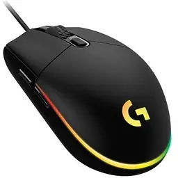 Миша Logitech G102 LIGHTSYNC, Black, USB, оптична, 200-8000 dpi, RGB-підсвічування LIGHTSYNC, 6 програмованих механічних кнопок із пружинним механізмом, 2.1 м (910-005823)