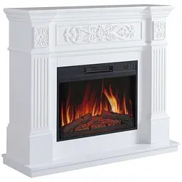 Камінокомплект ArtiFlame Toscana AF23S білий з обігрівом і звуком горіння вогню