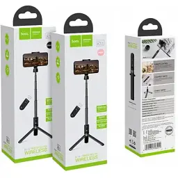 Трипод монопод Hoco Wireless Tripod K11 селфі з бездротовою кнопкою-пультом рожевий - мініатюра 2