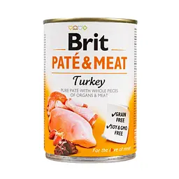 Вологий корм для собак Brit Pate & Meat Turkey 0.4 кг (курка та індичка)