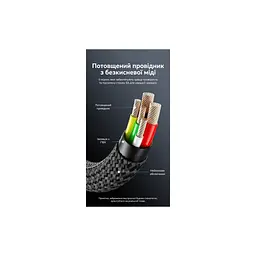 Дата кабель USB-C to USB-C 2.0m 5A nylon braided black Vention (CTYBH) - мініатюра 6