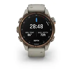 Спортивний годинник Garmin Descen Mk3i – 43 mm Bronze PVD Titanium with French Gray Silicone Band (010-02753-13/14) - мініатюра 6