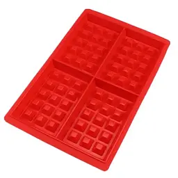 Набір із 2 форм силіконових для випікання вафель 28x18x1.5 см, A-plus Червоний 84930