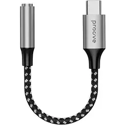 Кабель-перехідник звуковий Proove Type-C M - 3.5 мм F 15 см чорний SoundMesh Adapter (ACSM00005201)
