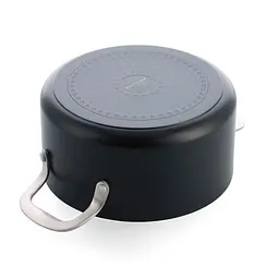 Каструля з кришкою KitchenAid АС, 24 см, 4,91 л, з керам покриттям, матовий чорний (CC010162-001) - мініатюра 3