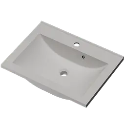 Раковина матова врізна Amidicon Victoria 60 600x450 з литого каменю VICTORIA_60_MAT, Білий матовий - мініатюра 2