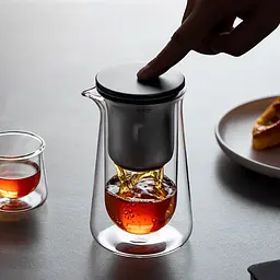Чайник для заварювання TeaPot D-50 Press type 600ml Transparent - мініатюра 3