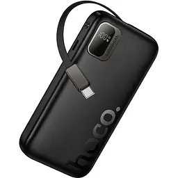 Зовнішній акумулятор HOCO Q51 Key PD20W power bank with telescopic cable(10000mAh) Black (6942007671514)