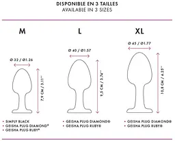 Анальна пробка Dorcel Geisha Plug Diamond M 8 см (чорний) - мініатюра 5