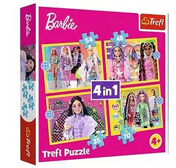 Пазли Trefl 4в1 - 34626 "Веселий світ Барбі"