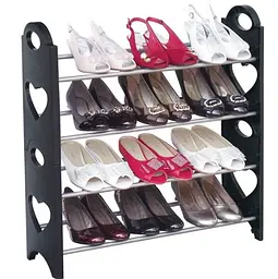 Полиця для взуття органайзер Amazing Stackable Shoe Rack на 4 полиці - мініатюра 4