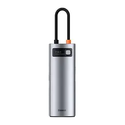Порт-реплікатор Baseus 7-in-1 Metal Gleam Series Type-C to HDMI+USB+SD/TF Docking Station (WKWG020113) - мініатюра 5