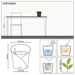 Вазон Lechuza Orchidea, 1 л, сірий (13961) - мініатюра 3