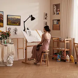 Стіл художній креслярський Meeden 6063, 90x60x84 см, дерев'яний, регульована висота - мініатюра 9