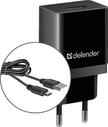 Зарядний пристрій Defender 1xUSB 11W 2.1А + кабель micro-USB UPC-11 чорний (83556) - мініатюра 3