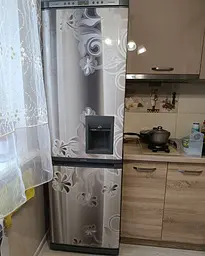 Вінілова наклейка на холодильник 3Д Срібна гравюра плівка ПВХ Абстракція 60х180 см Happy Pocket Z184430 - мініатюра 6