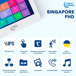 Відеодомофон 10" WiFi Tuya Light Vision SINGAPORE FHD White (82-00229) - мініатюра 9