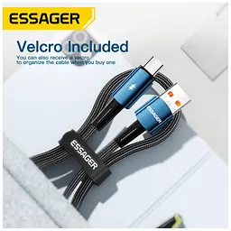 Дата кабель USB 2.0 AM to USB-C 2.0m 120W black Essager (EXC120-CGA01-P) - мініатюра 8