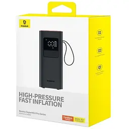 Автомобільний компресор Baseus SuperMini Pro портативний акумуляторний насос до 3 bar 4000 mAh 50W - мініатюра 9