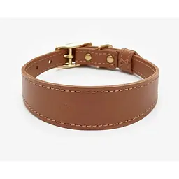 Шкіряний нашийник для собак "Almond" S рудий (обхват шиї 29-35см)