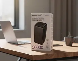 Повербанк Borofone Power Bank BJ80C Clever 50000 mAh 22.5W+PD20W Чорний (2104619005) - мініатюра 7