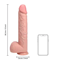 Фалоімітатор RealRock Extra Long 15", 38 см (тілесний) - мініатюра 5
