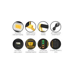 Прожектор Delux REL- 100 (3.7V 4400mAh) LED COB 20W 6500K IP54 (90023323) - мініатюра 6