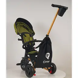 Велосипед складаний триколісний дитячий Qplay Nova+ Rubber Gold Mat (S700-13Nova+RubberGreenGo) - мініатюра 2