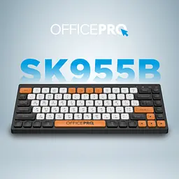 Клавіатура OfficePro SK955B Wireless/Bluetooth Black (SK955B) - мініатюра 9