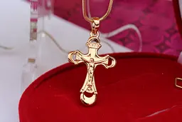 Хрестик Xuping Jewelry на краях полукільця 2,5 см золотистий