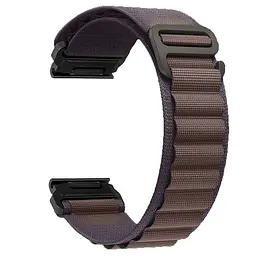 Ремінець для Garmin 22 mm, фіолетовий, AlpinaStyle, тканинний поліестеровий ремінець для смарт-годин, дихаючий, для активного відпочинку та спорту, ArmorStandart (ARM85685)