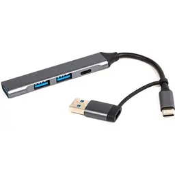 Концентратор Dynamode USB Type-C + USB-A to 1хUSB-C 3.0 1хUSB-A 3.0 2xUSB-A 2.0 dark grey (DM-UH-314AC) - мініатюра 2