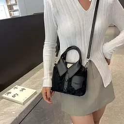 Сумка жіноча Italian Bags Шортс 18х21 см Чорний (id_1452) - мініатюра 2