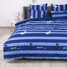 Постільна білизна ТЕП Soft Dreams Line Blue 70x70 двоспальна синя - мініатюра 6