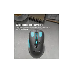 Мишка Promate Samo Wireless/Bluetooth Black (samo.black) - мініатюра 6