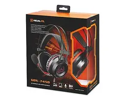 Навушники GDX-7450 Backlit, Black REAL-EL teh0023894 - мініатюра 6