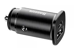 Автозарядне Baseus Square Metal PD 3.0 QC 4.0 + 30 W USB + Type-C CCALL-AS01 - мініатюра 2
